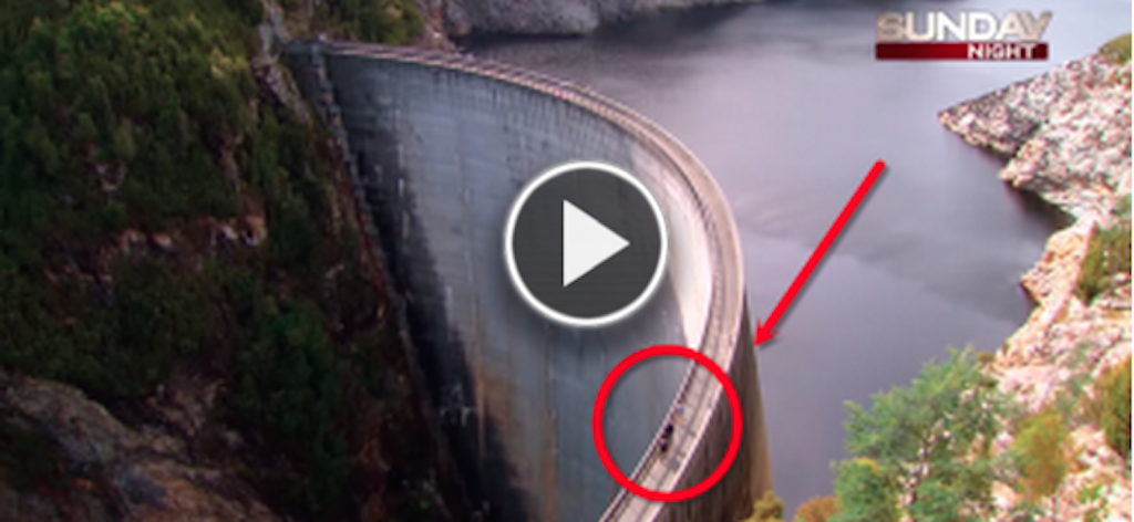 At First Thought They Were Just Walking On This Huge Dam But Was Shocked Few Seconds Later